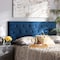Baxton Studio Felix ModernNavy Blue Velvet Upholstered Headboard-King 198-12409-ZORO - alternate 1